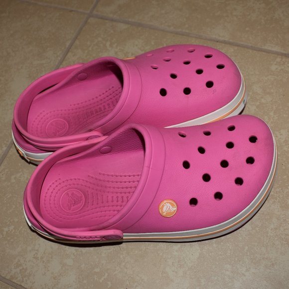CROCS Platform Shoes Size 4 J - Picture 3 of 5